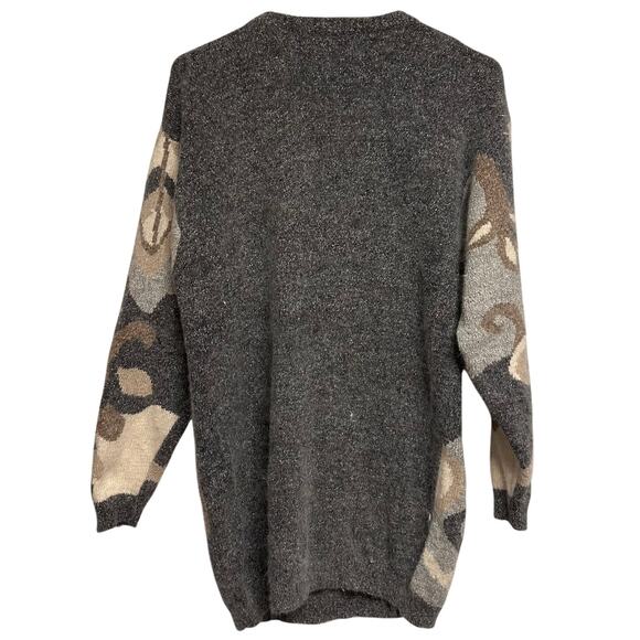 Vintage Beaded Women's Sweater US M Silk Angora Rabbit Hair Lambswool Hong Kong - Picture 2 of 5